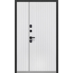 Дверь входная с терморазрывом Ferroni Luxor Вертикаль левая сатин черный - эмалит белый 1260х2050 мм - фото 4