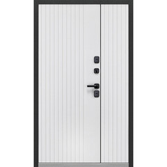 Дверь входная с терморазрывом Ferroni Luxor Вертикаль правая сатин черный - эмалит белый 1260х2050 мм - фото 4
