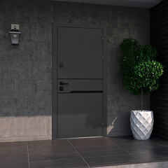 Дверь входная Ferroni Luxor Классика правая графит серый муар - эмалит белый 860х2050 мм - фото 3