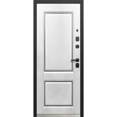 Дверь входная Ferroni Luxor Классика правая графит серый муар - эмалит белый 860х2050 мм - фото 4