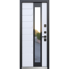 Дверь входная с терморазрывом Ferroni Luxor Termo 5 правая эмаль серый - эмалит белый 960х2050 мм - фото 4