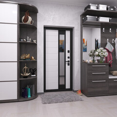 Дверь входная с терморазрывом Ferroni Luxor Termo 5 левая эмаль серый - эмалит белый 860х2050 мм - фото 2