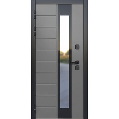 Дверь входная с терморазрывом Ferroni Luxor Termo 5 левая эмаль серый - эмалит белый 860х2050 мм - фото 5