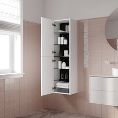 Пенал Iddis Aiger 40 см подвесной белый - фото 4