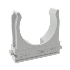 Фиксатор для труб 40 мм DKC с защелкой серый (50 шт.) (51040DIY)