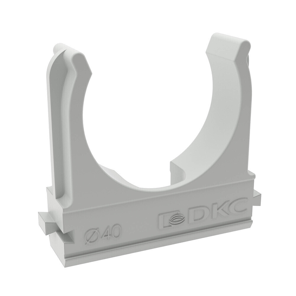 

Фиксатор для труб 40 мм DKC с защелкой серый (50 шт.) (51040DIY)