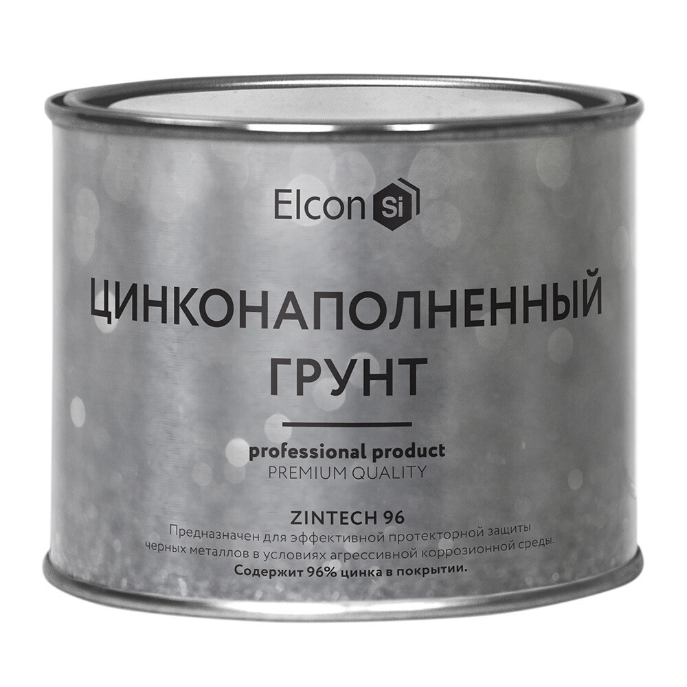 

Грунт-эмаль цинконаполненная Elcon Zintech 96 серая матовая 1 кг, Серый