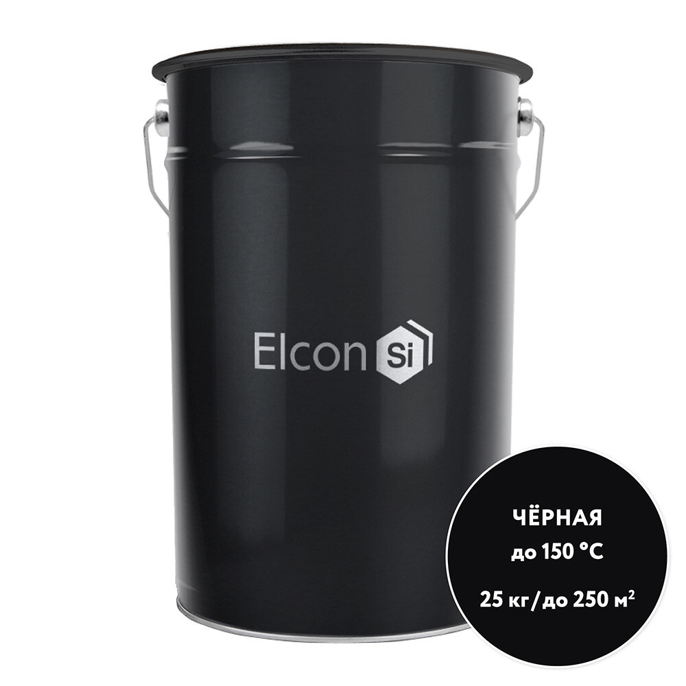 

Эмаль антикоррозионная Elcon ОС-12-03 черная матовая 25 кг, Черный