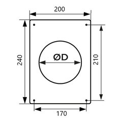 Площадка торцевая ERA с фланцем d160 мм металлическая - фото 5