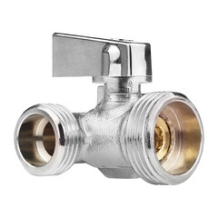 Кран шаровой латунный MasterProf Compact 1/2 ВР(г) х 3/4 НР(ш) х 1/2 НР(ш) к бытовой технике хром мини трехходовой ГОСТ Р 59553-2021 (ИС.081210) - фото 3