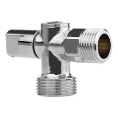 Кран шаровой латунный MPF 1/2 НР(ш) х 3/4 НР(ш) к бытовой технике хром мини с отражателем угловой ГОСТ Р 59553-2021 (ИС.081201) - фото 2