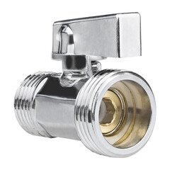 Кран шаровой латунный MPF 1/2 НР(ш) х 3/4 НР(ш) к бытовой технике хром мини проходной ГОСТ Р 59553-2021 (ИС.081216) - фото 2