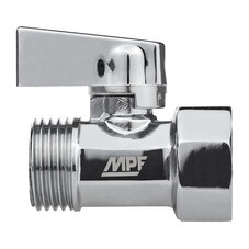 Кран шаровой латунный MPF 1/2 ВР(г) х 1/2 НР(ш) к бытовой технике хром мини проходной ГОСТ Р 59553-2021 (ИС.081214)