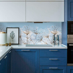 Панель стеновая ПВХ для кухни 4000х600х1 мм утренняя роса - фото 2