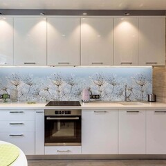 Панель стеновая ПВХ для кухни 4000х600х1 мм утренняя роса - фото 3