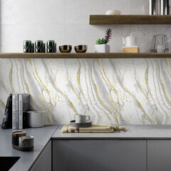 Панель стеновая ПВХ для кухни 3000х600х1 мм порто венере - фото 3