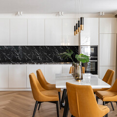 Панель стеновая ПВХ для кухни 3000х600х1 мм крестола черная - фото 2