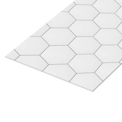 Панель стеновая ПВХ для кухни 4000х600х1 мм гексагон - фото 1