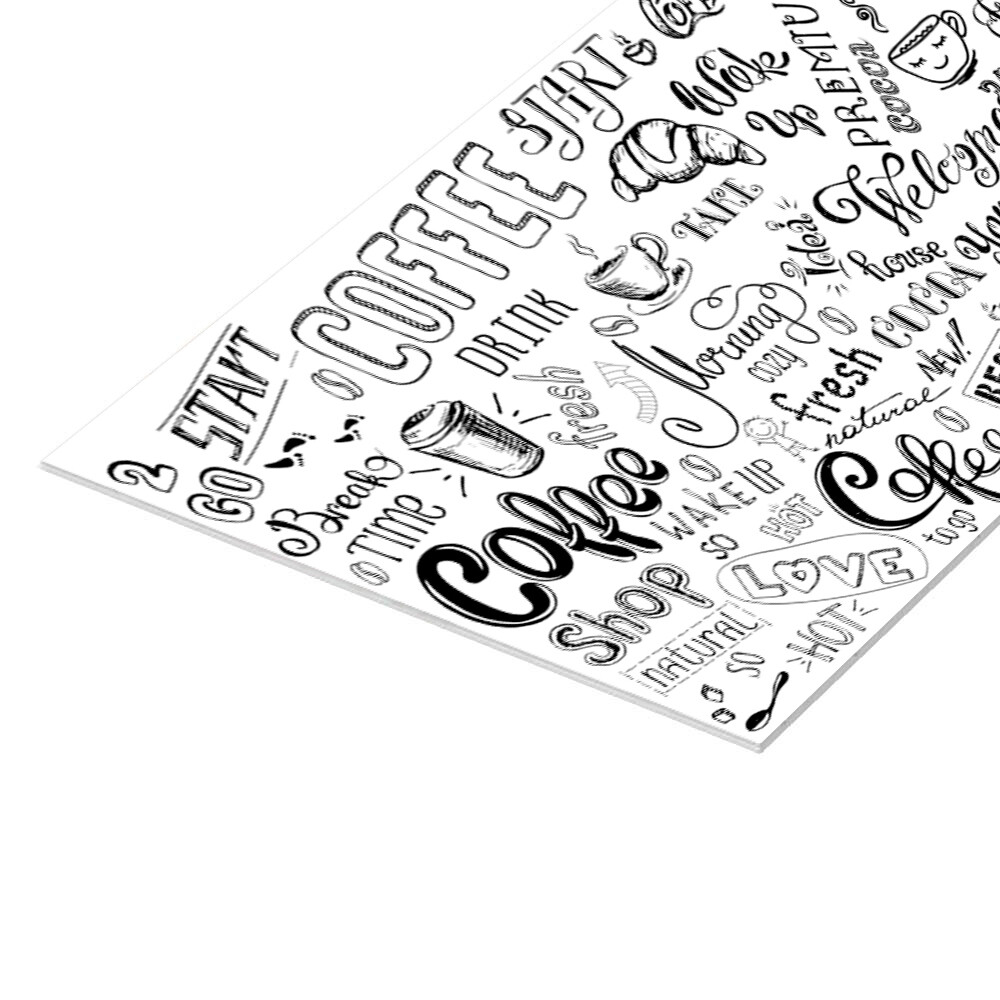 Панель стеновая ПВХ для кухни 3000х600х1 мм бариста белый