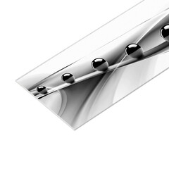 Панель стеновая пластик для кухни 3000х600х1,5 мм черные шары - фото 1