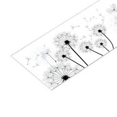 Панель стеновая пластик для кухни 3000х600х1,5 мм силуэты одуванчиков - фото 1