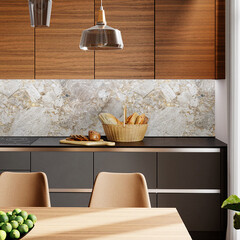 Панель стеновая пластик для кухни 3000х600х1,5 мм сахара - фото 3