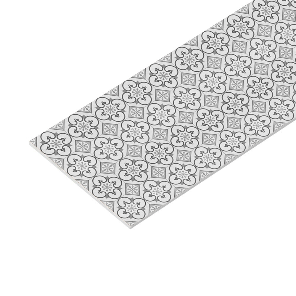 Панель стеновая пластик для кухни 3000х600х1,5 мм плитка с орнаментом