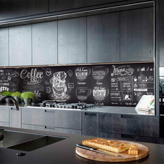 Панель стеновая пластик для кухни 3000х600х1,5 мм меню - фото 2