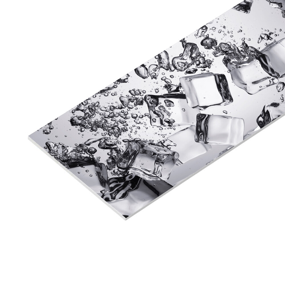 Панель стеновая пластик для кухни 3000х600х1,5 мм лед чб