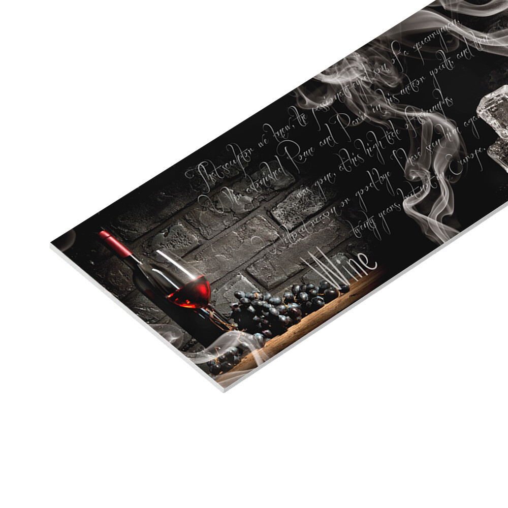 Панель стеновая пластик для кухни 3000х600х1,5 мм вино и лед