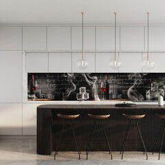 Панель стеновая пластик для кухни 3000х600х1,5 мм вино и лед - фото 2