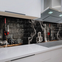 Панель стеновая пластик для кухни 3000х600х1,5 мм вино и лед - фото 3