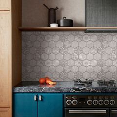 Панель стеновая пластик для кухни 3000х600х1,5 мм византийская плитка - фото 3