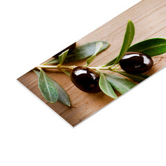 Панель стеновая пластик для кухни 3000х600х1,5 мм ветки маслин - фото 1