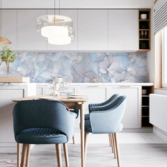 Панель стеновая пластик для кухни 3000х600х1,5 мм арт флюид - фото 3