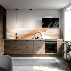 Панель стеновая пластик для кухни 3000х600х1,5 мм амелия - фото 2