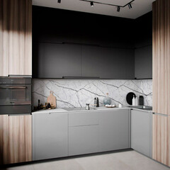 Панель стеновая пластик для кухни 3000х600х1,5 мм каррарский мрамор - фото 2