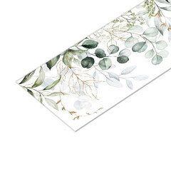 Панель стеновая пластик для кухни 4000х600х1,5 мм акварельная флора - фото 1