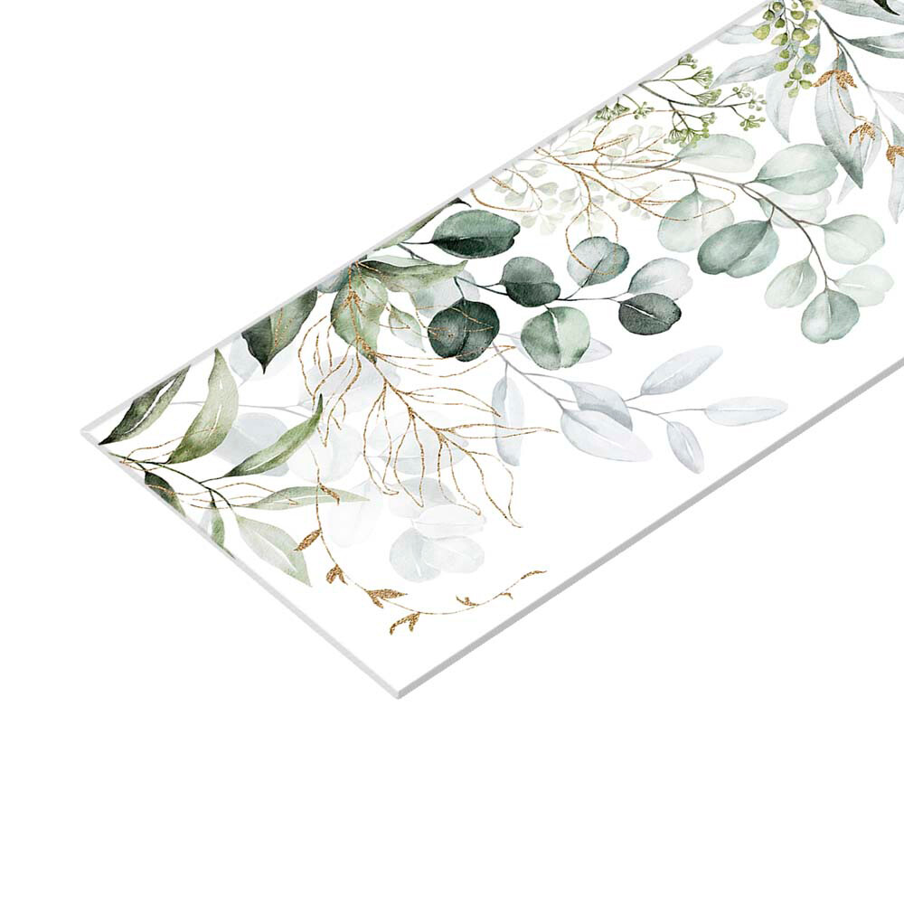 Панель стеновая пластик для кухни 4000х600х1,5 мм акварельная флора