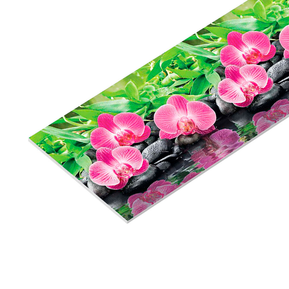 Панель стеновая ПВХ для кухни 4000х600х1 мм орхидеи эпифиты