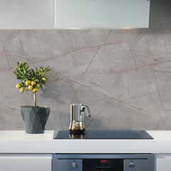 Панель стеновая пластик для кухни 4000х600х1,5 мм каспий gold - фото 3