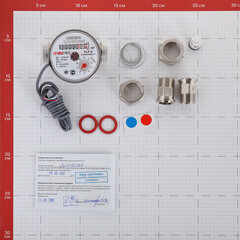 Счетчик универсальный Valtec DN15 80 мм со сгонами с импульсным выходом - фото 10