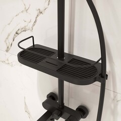 Душевая система Corsa Deco CX с верхним душем с лейкой с изливом черная (SSFCX330QB) - фото 14