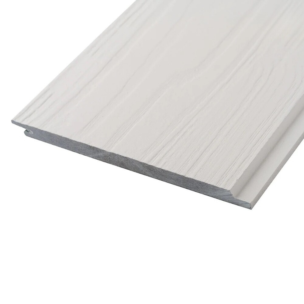 Сайдинг фиброцементный FCSPRO Wood Click 3000х190 мм F01 белый минерал