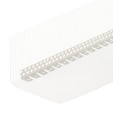 Профиль углозащитный арочный пластиковый 100х150 мм 2,5 м с сеткой