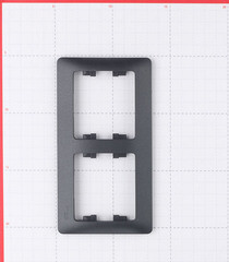 Рамка Systeme Electric Glossa двухместная антрацит (GSL000702) - фото 3