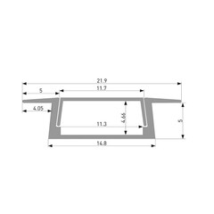 Профиль для светодиодной ленты Elektrostandard LL-2-ALP007 (a053624) 2 м прямой - фото 2