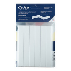 Соединитель для плинтуса МДФ Cosca Décor белый 18х18х134 мм под покраску (6 шт.) - фото 3