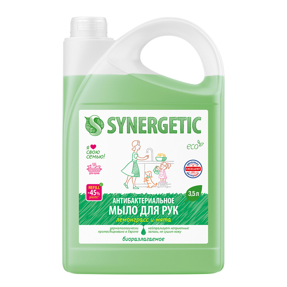 

Жидкое мыло Synergetic для рук лемонграсс и мята 3,5 л