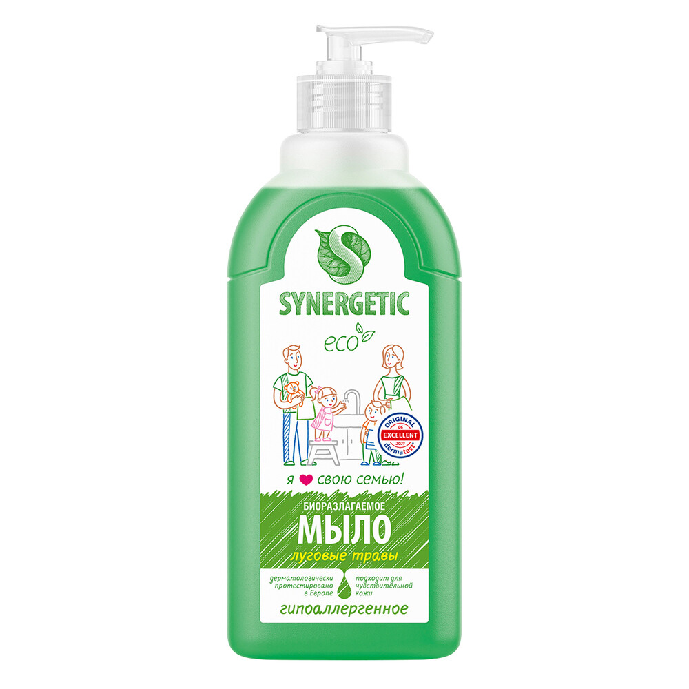 Изображение товара Жидкое мыло Synergetic для рук и тела луговые травы 500 мл